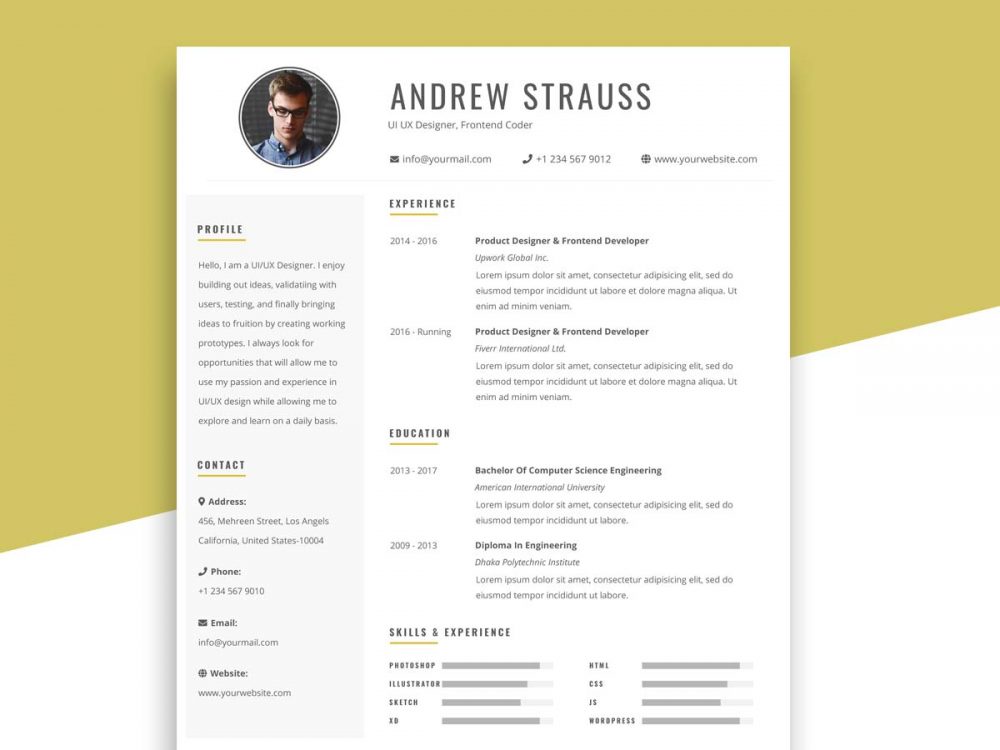 Detail Template Cv Simple Nomer 12