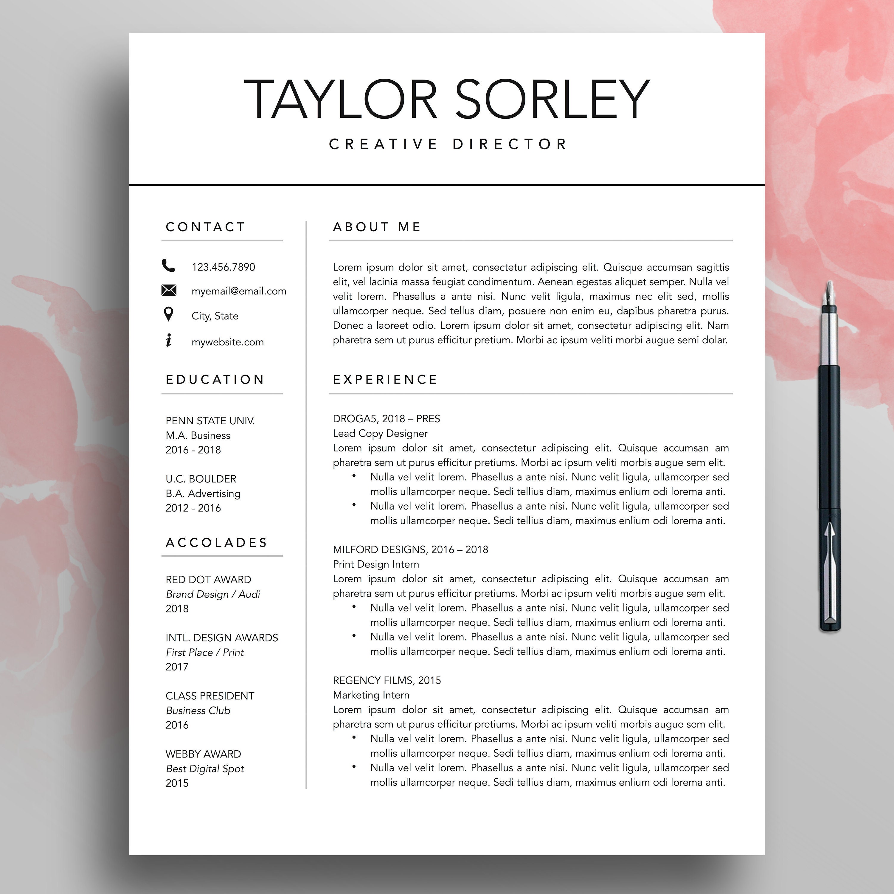 Detail Template Cv Simple Nomer 26