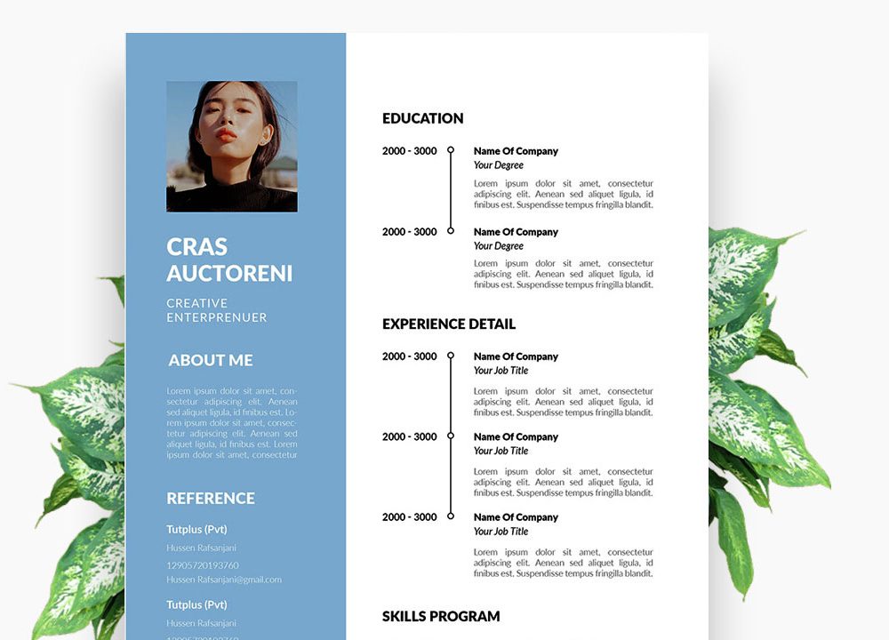 Detail Template Cv Simple Gratis Nomer 18