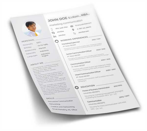 Detail Template Cv Terbaik Nomer 29