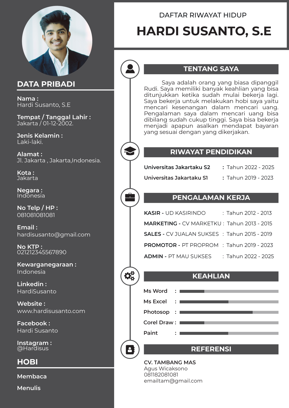 Detail Template Cv Terbaik Nomer 31