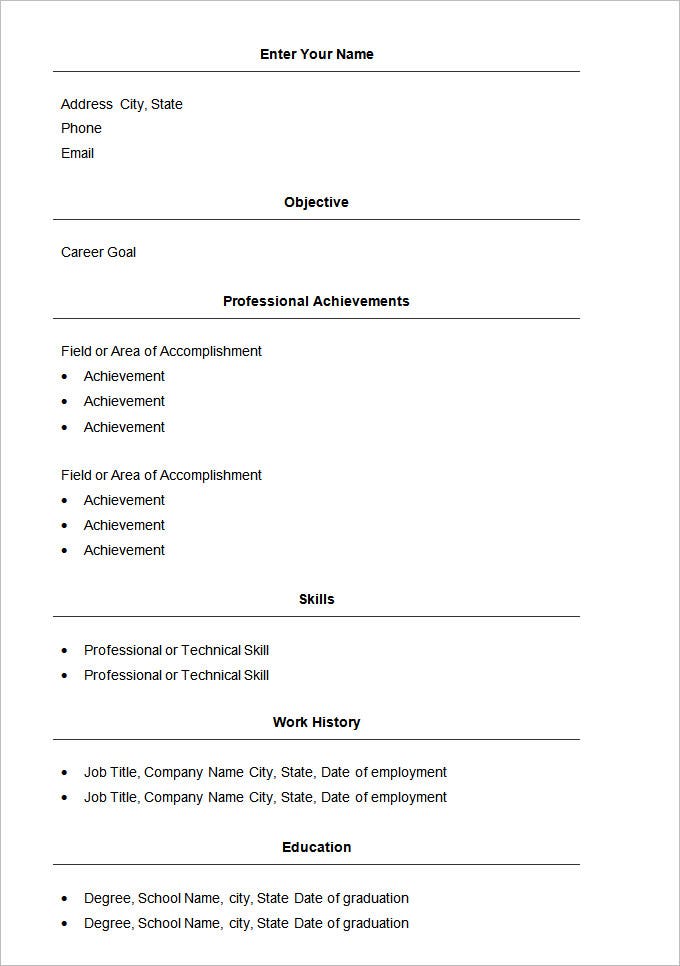 Detail Template Cv Word Simple Nomer 24