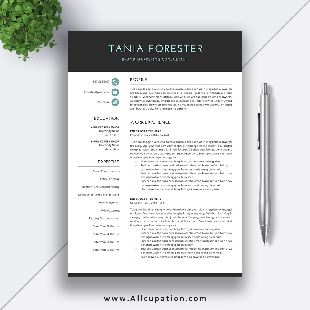 Detail Template Cv Word Simple Nomer 42