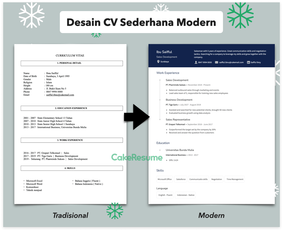 Detail Template Cv Word Simple Nomer 47