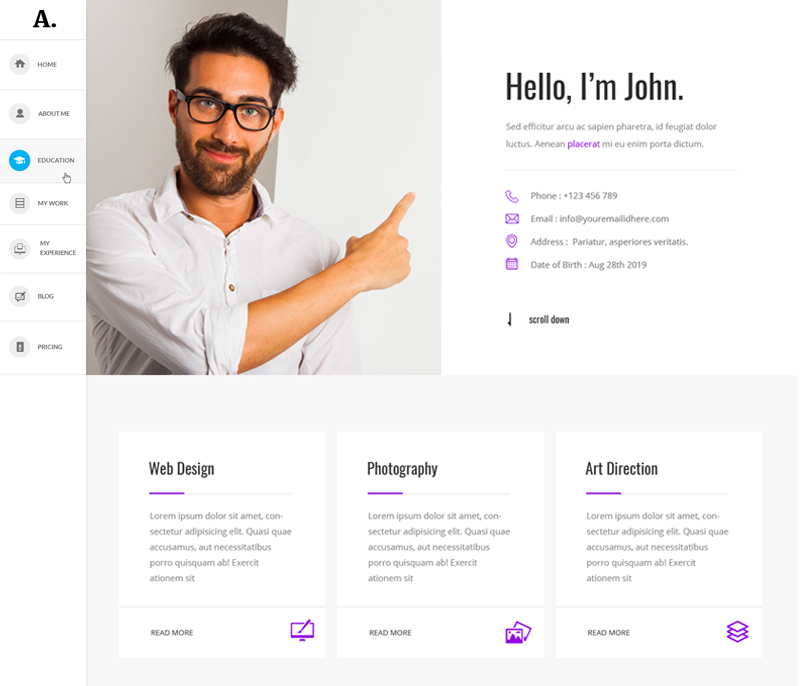 Detail Template Cv Wordpress Nomer 19