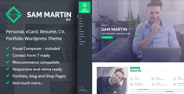 Detail Template Cv Wordpress Nomer 49