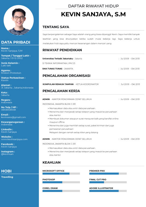 Detail Template Cv Yang Menarik Nomer 20