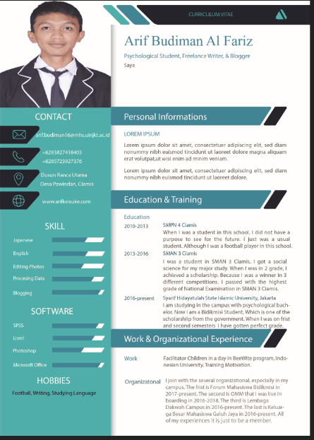 Detail Template Cv Yang Menarik Nomer 21