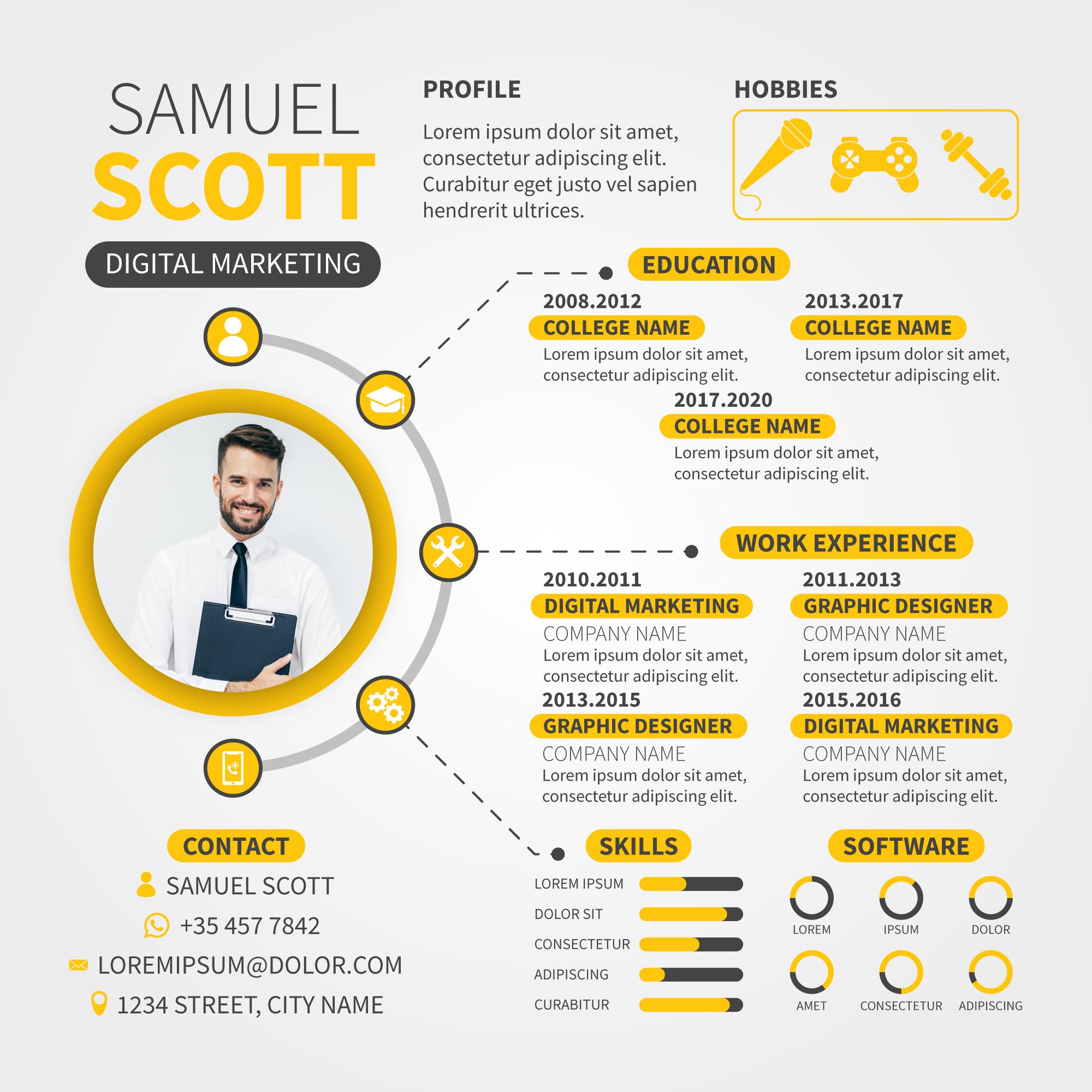 Detail Template Cv Yang Menarik Nomer 36