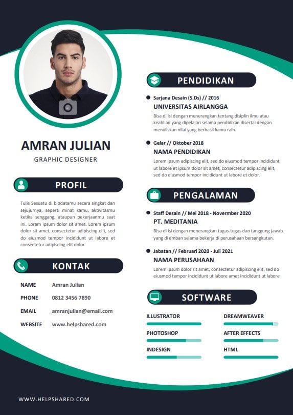 Detail Template Cv Yang Menarik Nomer 41