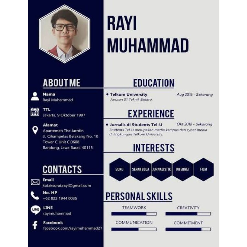 Detail Template Cv Yang Menarik Nomer 43