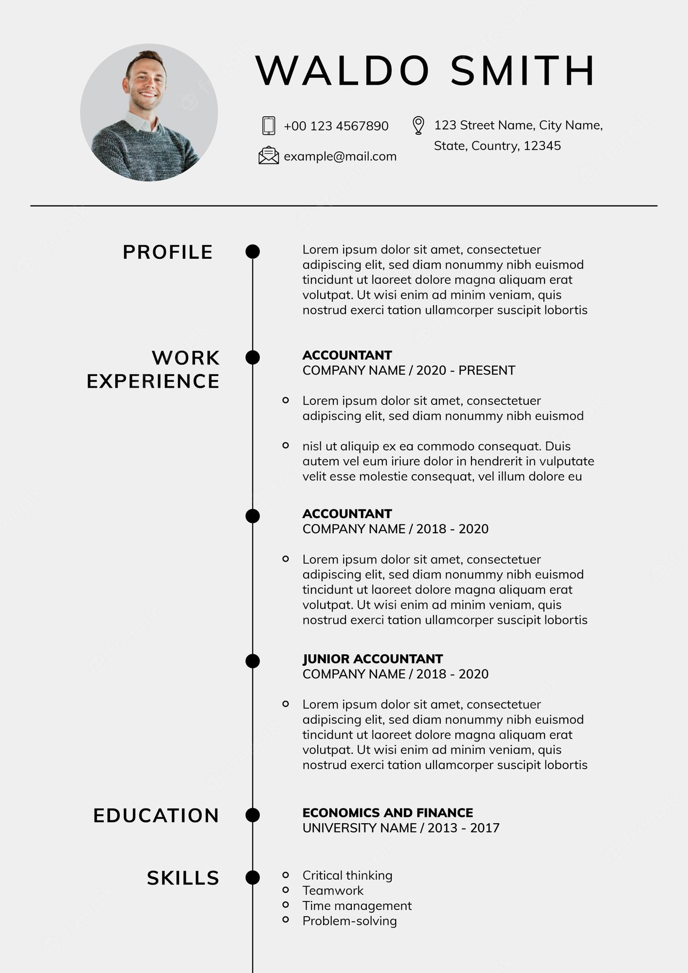 Detail Template Cv Yang Menarik Nomer 46