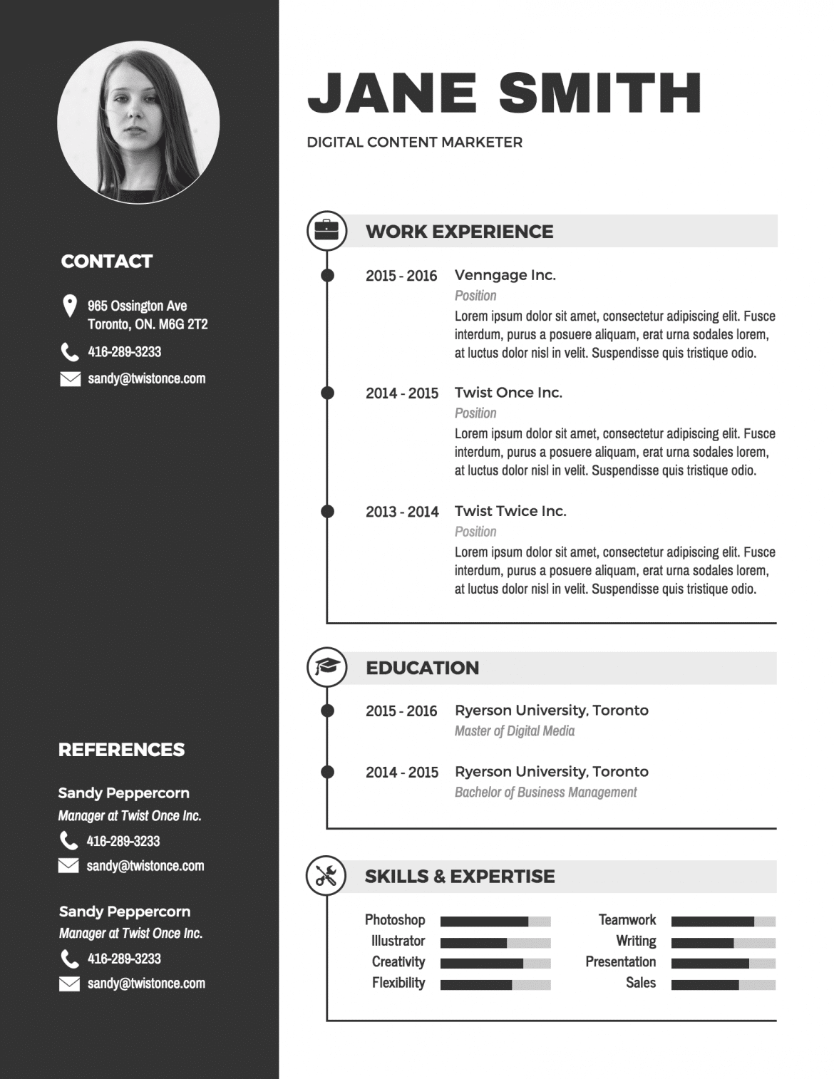 Detail Template Cv Yang Menarik Nomer 50