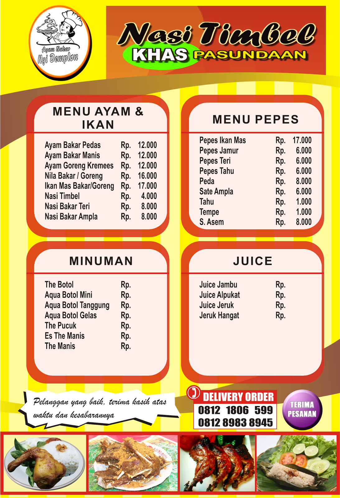 Detail Template Daftar Menu Nomer 36