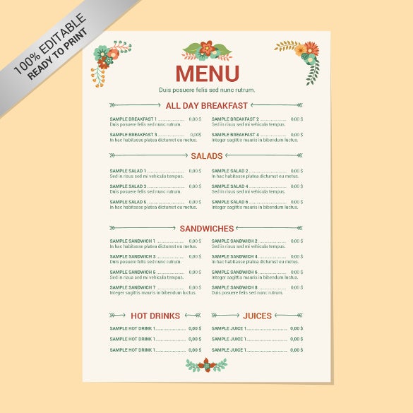 Detail Template Desain Menu Makanan Nomer 45