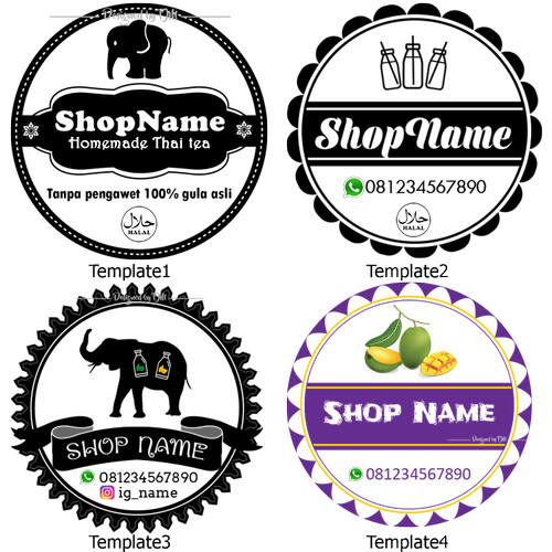Detail Template Desain Stiker Makanan Nomer 16