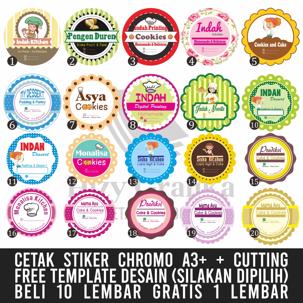 Detail Template Desain Stiker Makanan Nomer 18