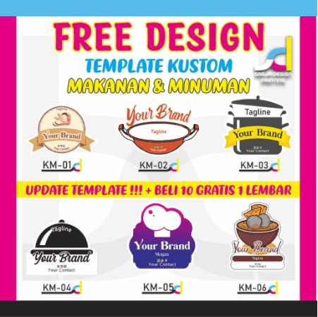 Detail Template Desain Stiker Makanan Nomer 3