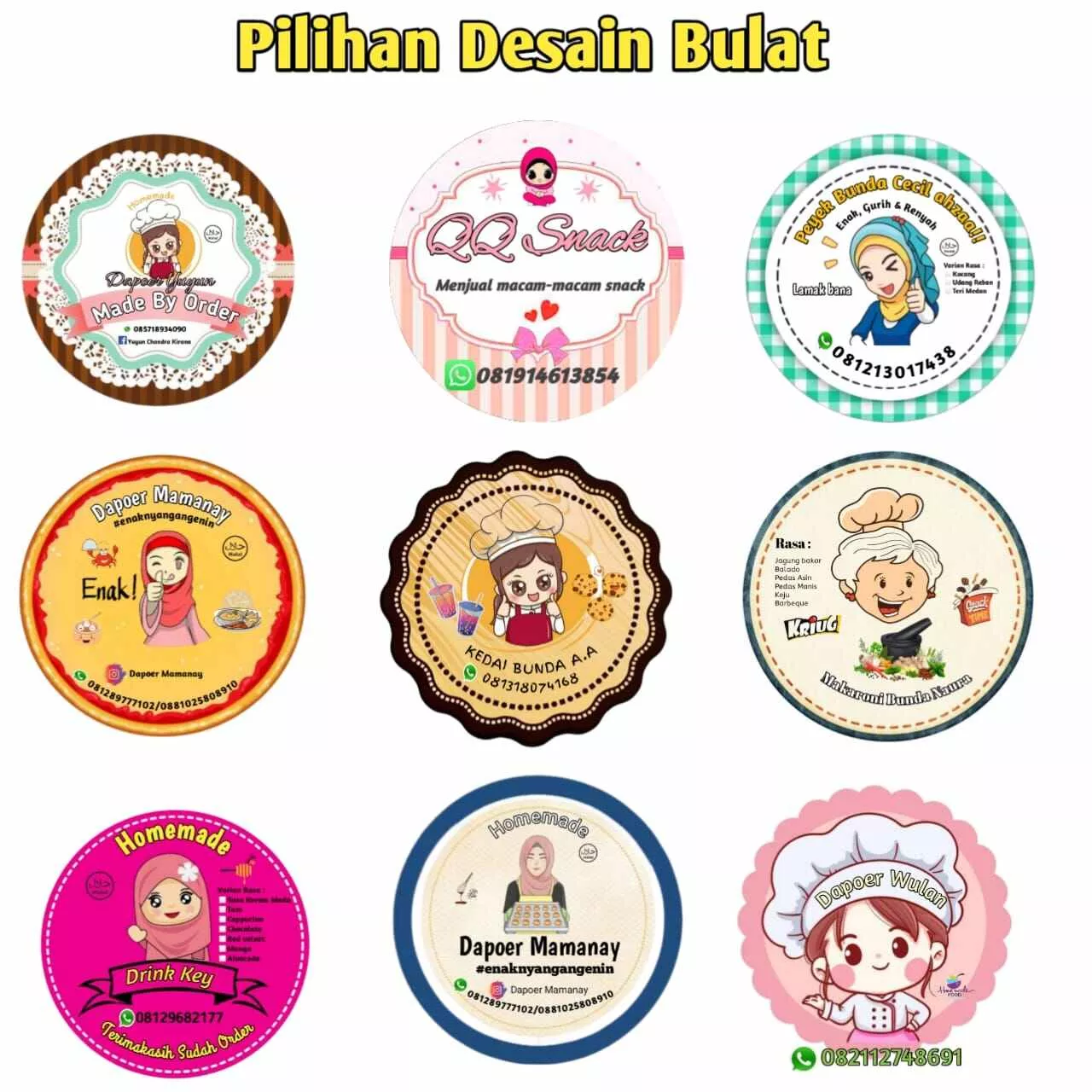 Detail Template Desain Stiker Makanan Nomer 23