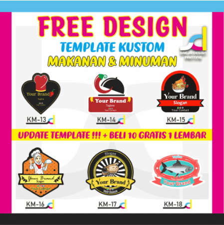 Detail Template Desain Stiker Makanan Nomer 9