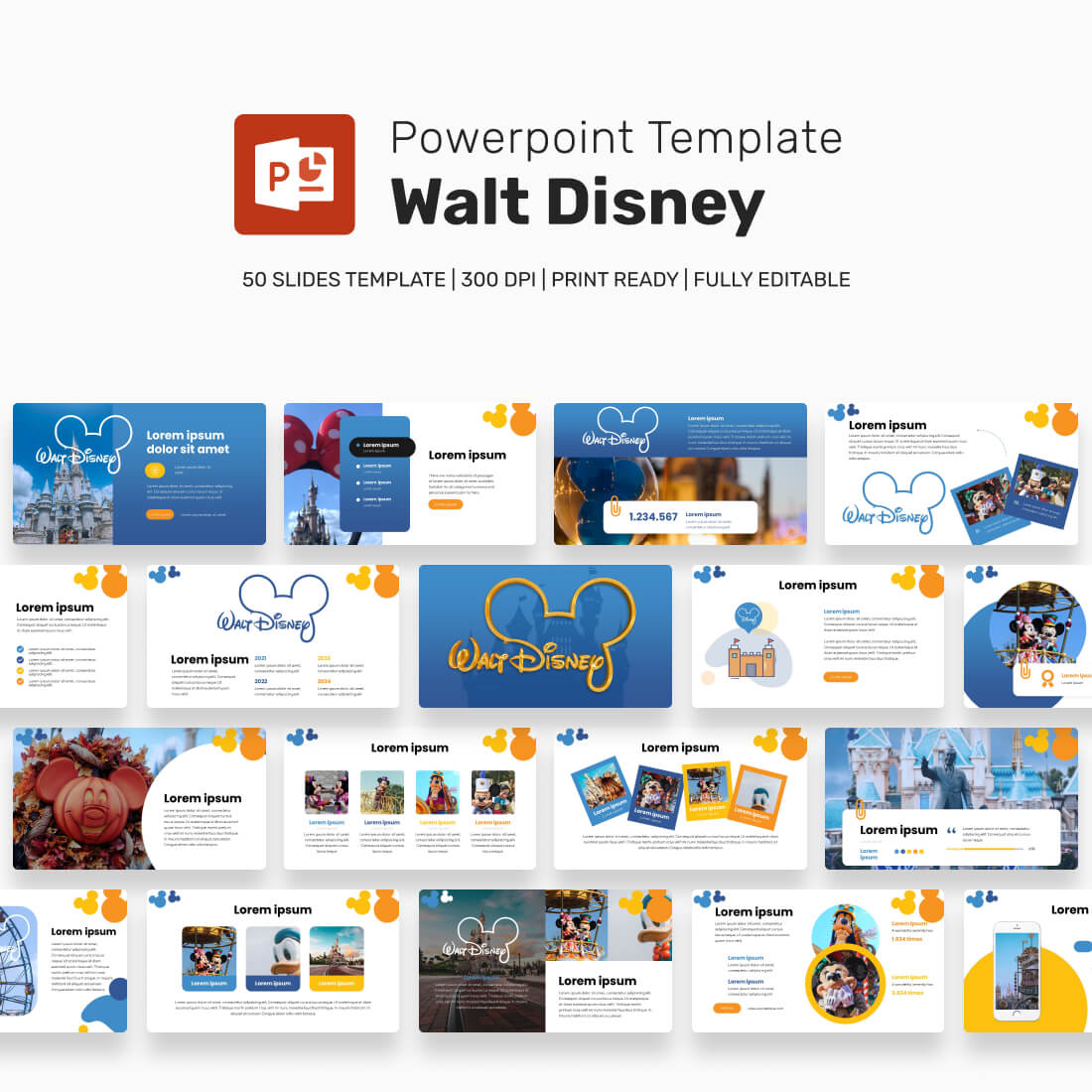 Detail Template Disney Powerpoint Nomer 40