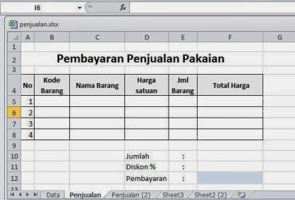 Detail Template Excel Penjualan Nomer 22