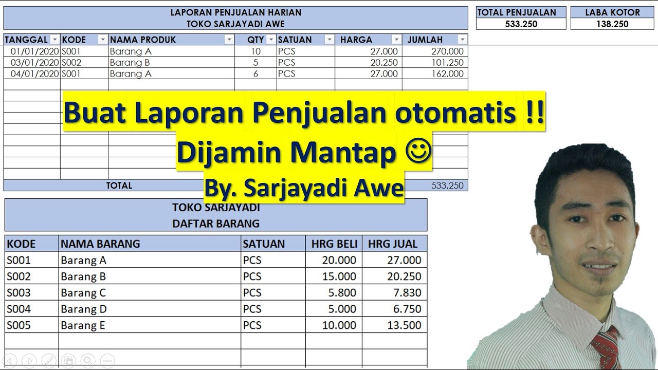 Detail Template Excel Penjualan Nomer 4