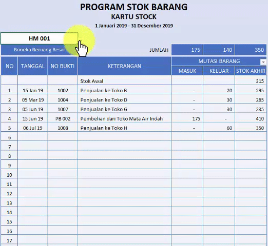 Detail Template Excel Stok Barang Nomer 10
