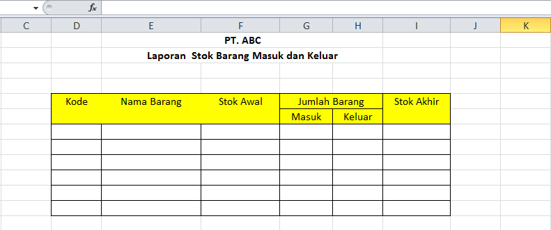 Detail Template Excel Stok Barang Nomer 11