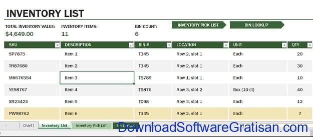 Detail Template Excel Stok Barang Nomer 13