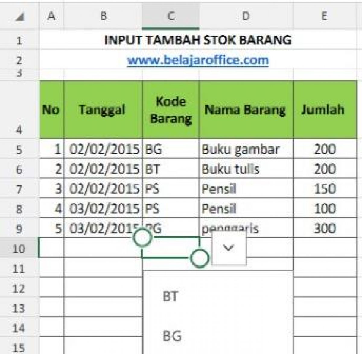 Detail Template Excel Stok Barang Nomer 18