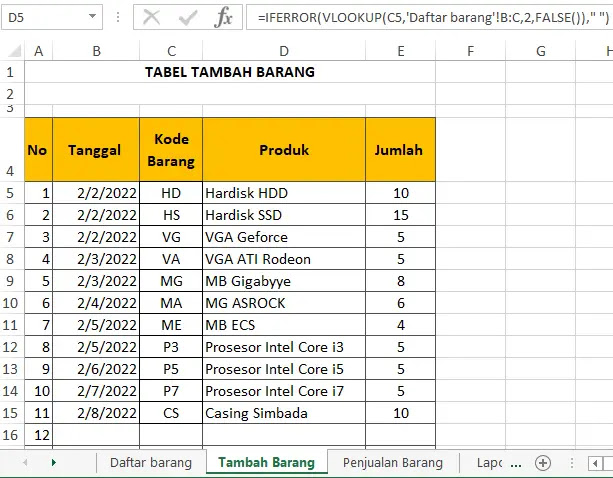 Detail Template Excel Stok Barang Nomer 19