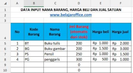 Detail Template Excel Stok Barang Nomer 30