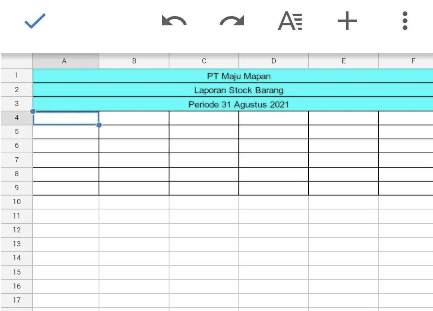 Detail Template Excel Stok Barang Nomer 40