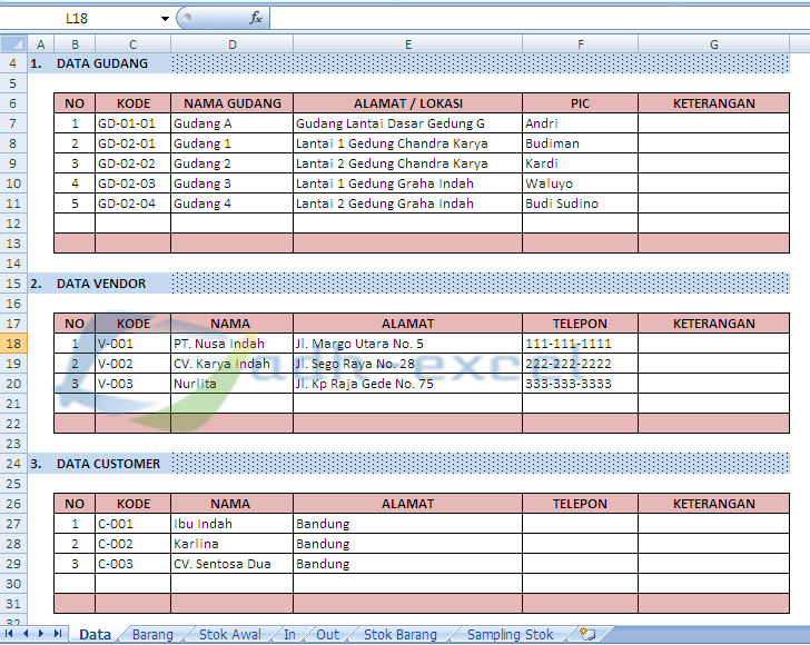 Detail Template Excel Stok Barang Nomer 46