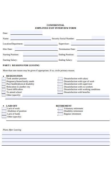 Detail Template Exit Interview Form Nomer 14