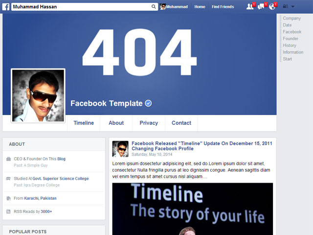 Template Facebook Blogger - KibrisPDR