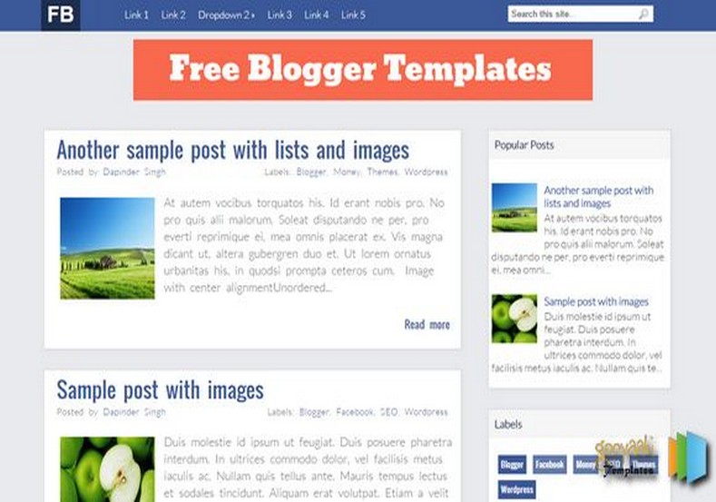 Detail Template Facebook Blogger Nomer 2