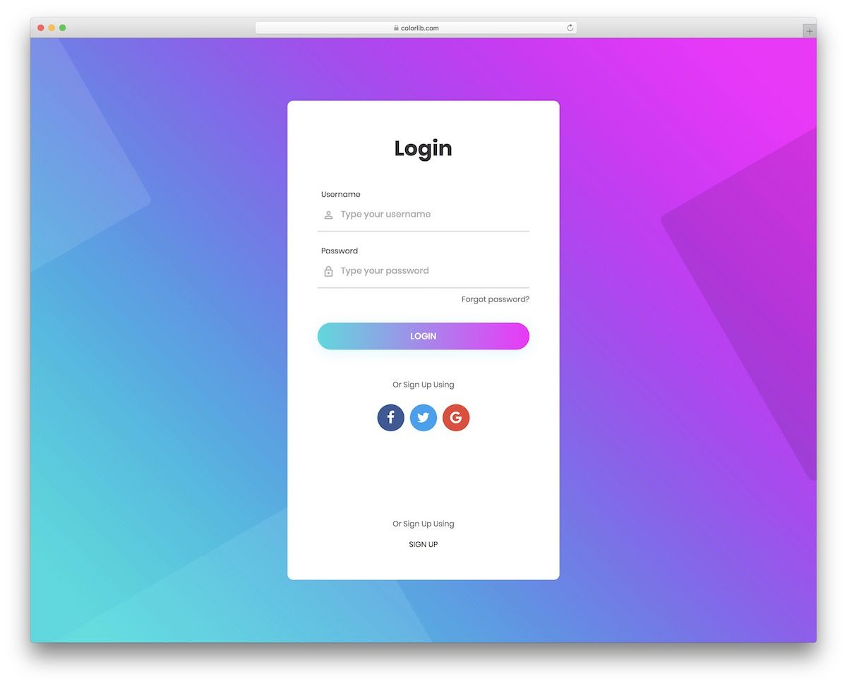 Detail Template Facebook Html Css Nomer 7