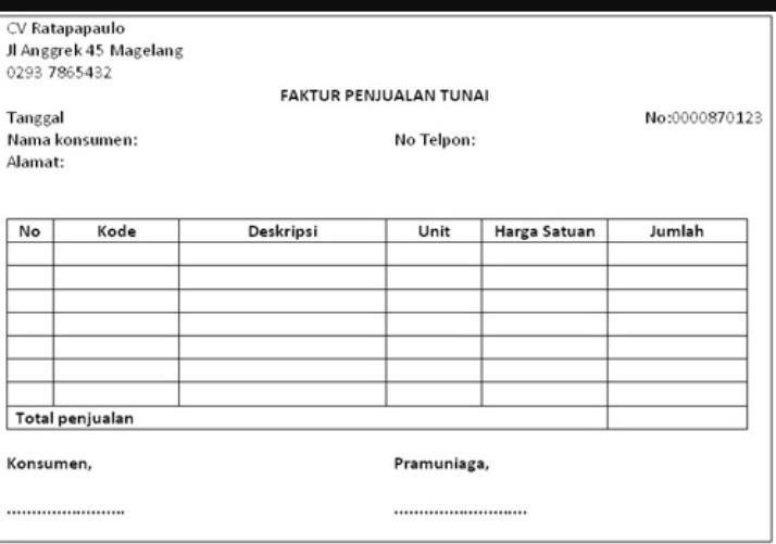 Detail Template Faktur Penjualan Nomer 22