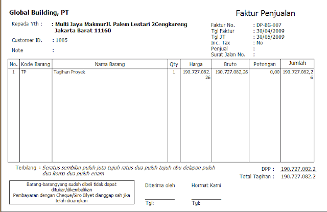 Detail Template Faktur Penjualan Nomer 48