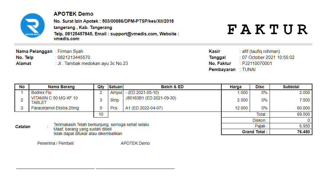 Detail Template Faktur Penjualan Nomer 9