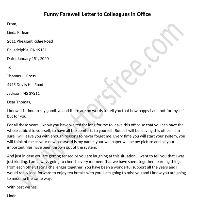 Detail Template Farewell Email To Colleagues Nomer 4