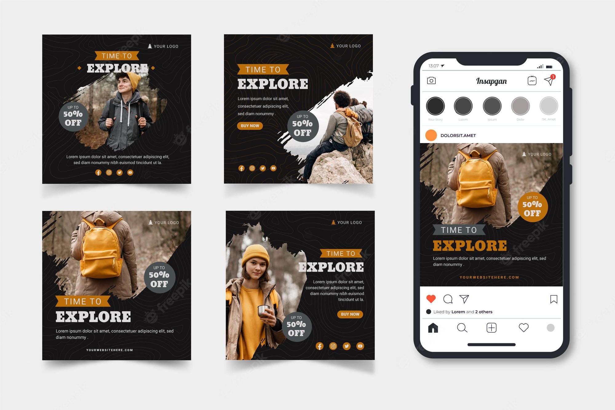 Detail Template Feed Instagram Cdr Nomer 22