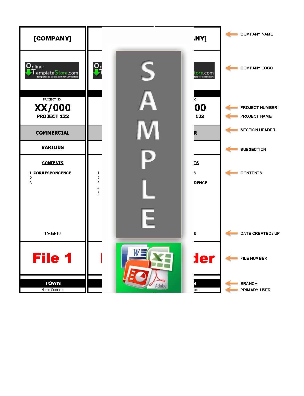 Detail Template For Box File Label Nomer 2