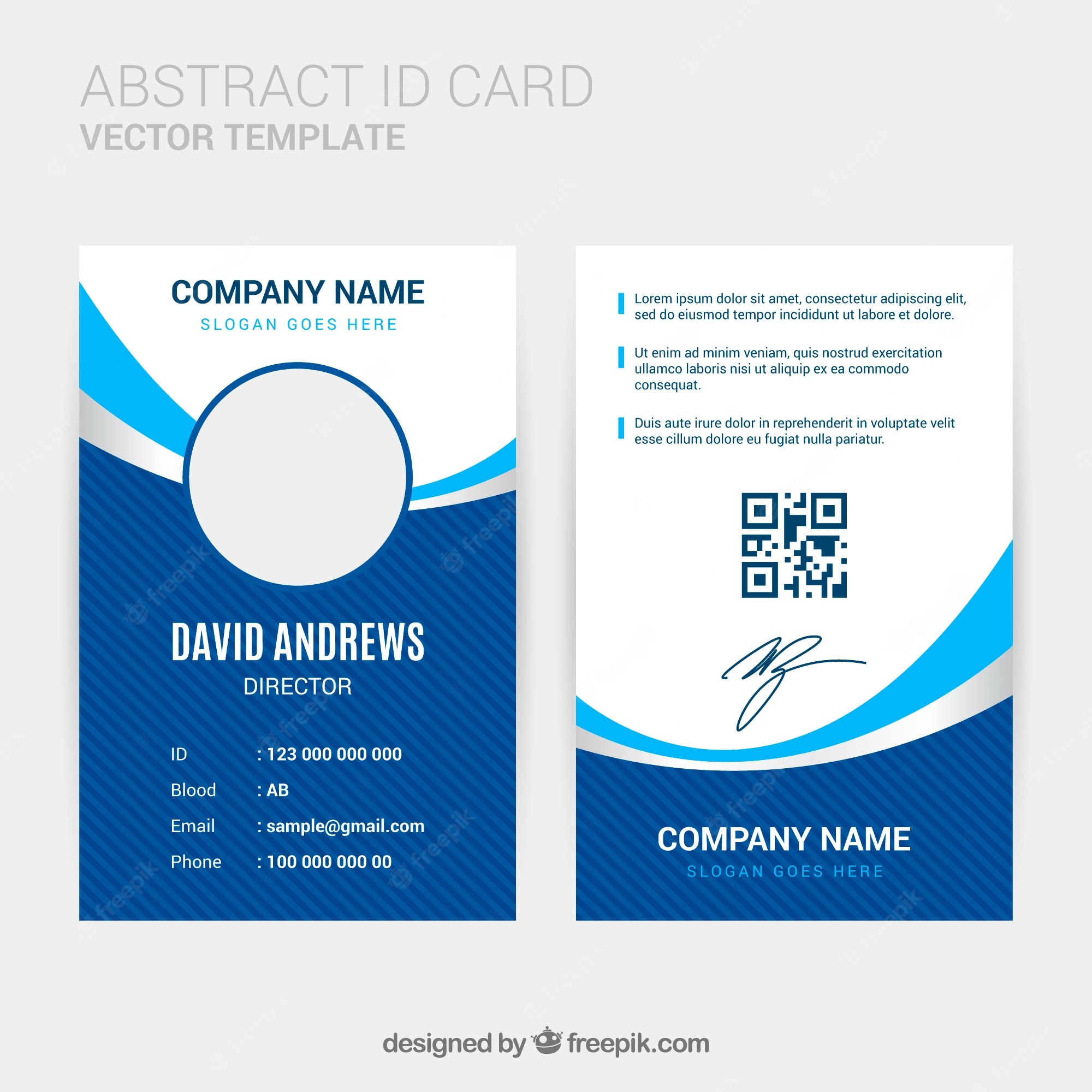 Detail Template For Id Card Design Nomer 17