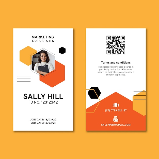 Detail Template For Id Card Design Nomer 47