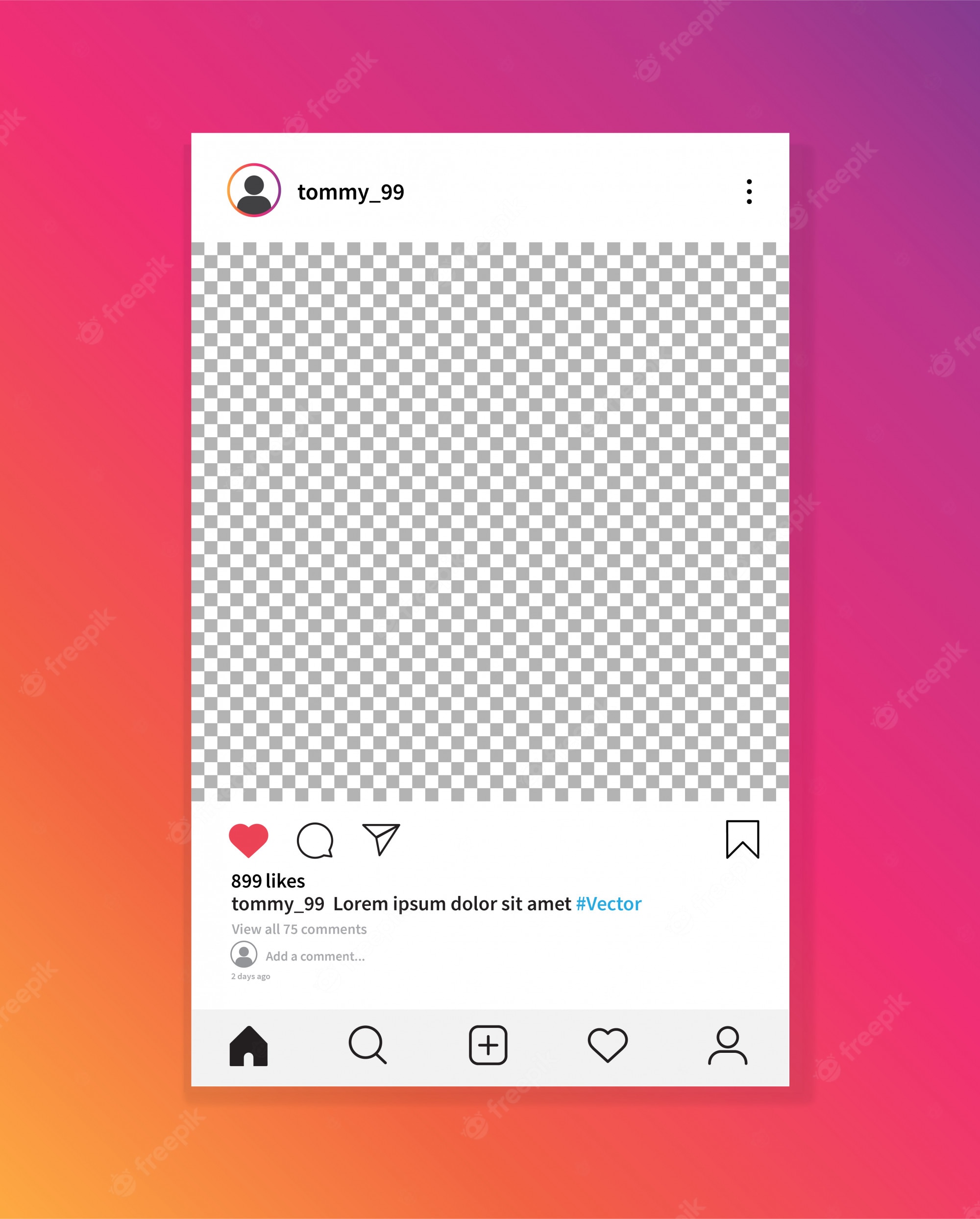Detail Template Frame Instagram Nomer 15