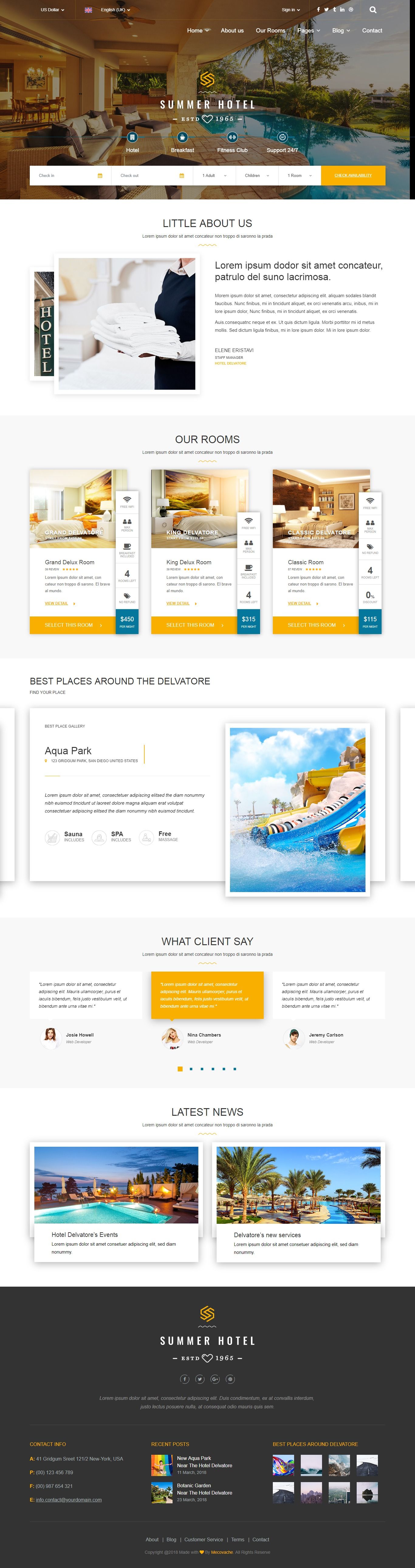 Detail Template Hotel Bootstrap 4 Nomer 17