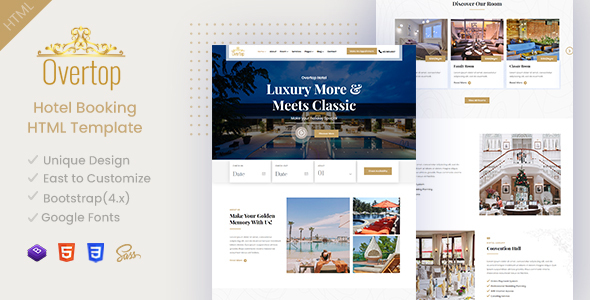 Detail Template Hotel Bootstrap 4 Nomer 18